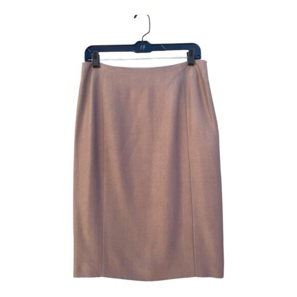Nina Ricci Warm Taupe Silk Skirt Size 8 NWT - Picture 11 of 11